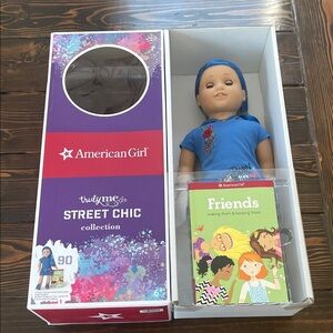 American Girl Street Chic Doll with Blue Hair  Outfit and Book NIB